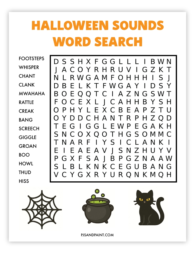 10 Free Printable Halloween Word Searches Pjs And Paint