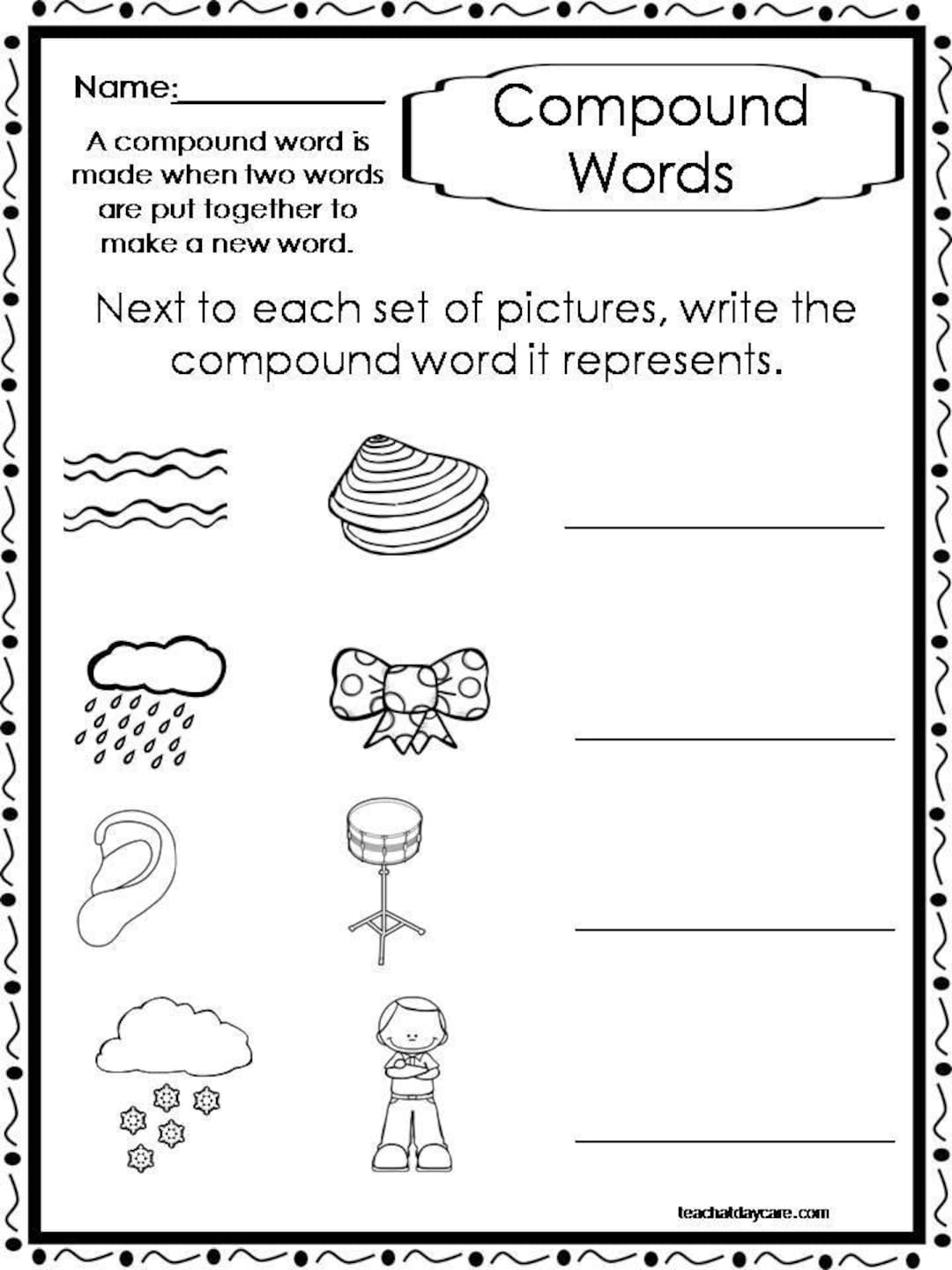 10 Printable Compound Word Worksheets 1st 2nd Grade ELA Worksheets Etsy New Zealand 10 Printable Compound Word Worksheets 1st 2nd Grade ELA Worksheets Etsy New Zealand