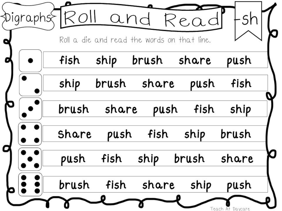 10 Printable Digraphs Roll And Read Worksheets Kindergarten 2nd Grade ELA Worksheets Etsy 10 Printable Digraphs Roll And Read Worksheets Kindergarten 2nd Grade ELA Worksheets Etsy