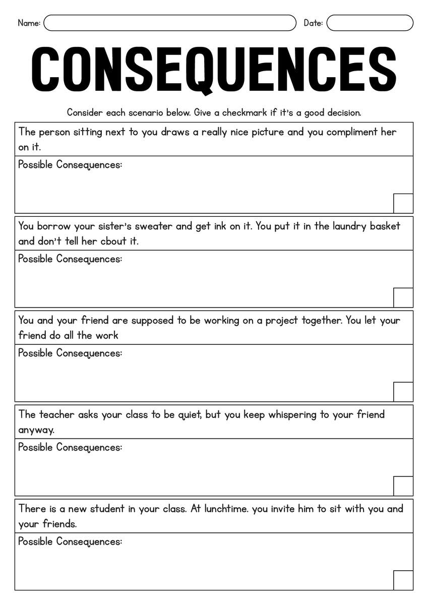 11 Decision Making Worksheets For Teens Free PDF At Worksheeto