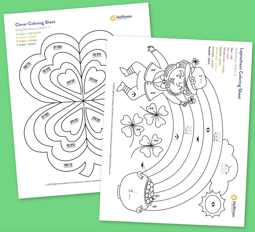 11 Music Coloring Sheets For Kids Printable PDFs Color Coded Beginner Piano Sheet Music Projects In Parenting