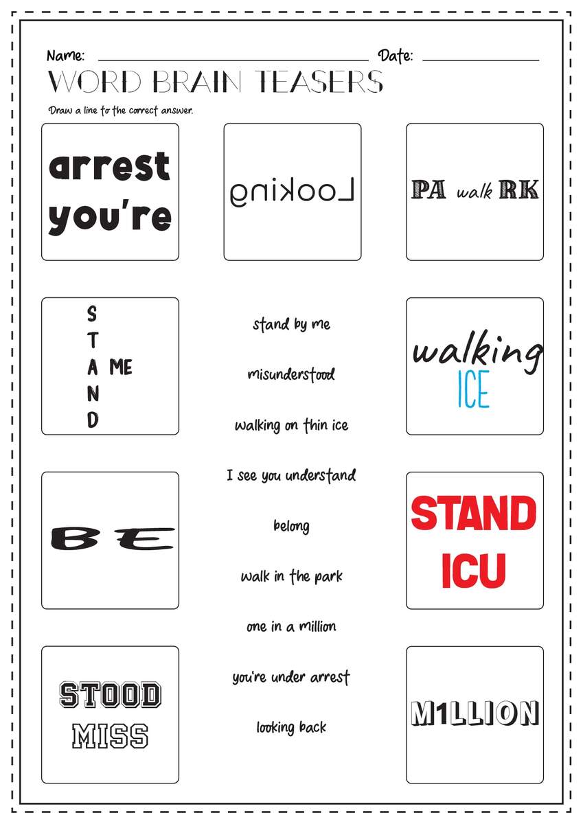 12 Printable Brain Teaser Worksheets Free PDF At Worksheeto 12 Printable Brain Teaser Worksheets Free PDF At Worksheeto