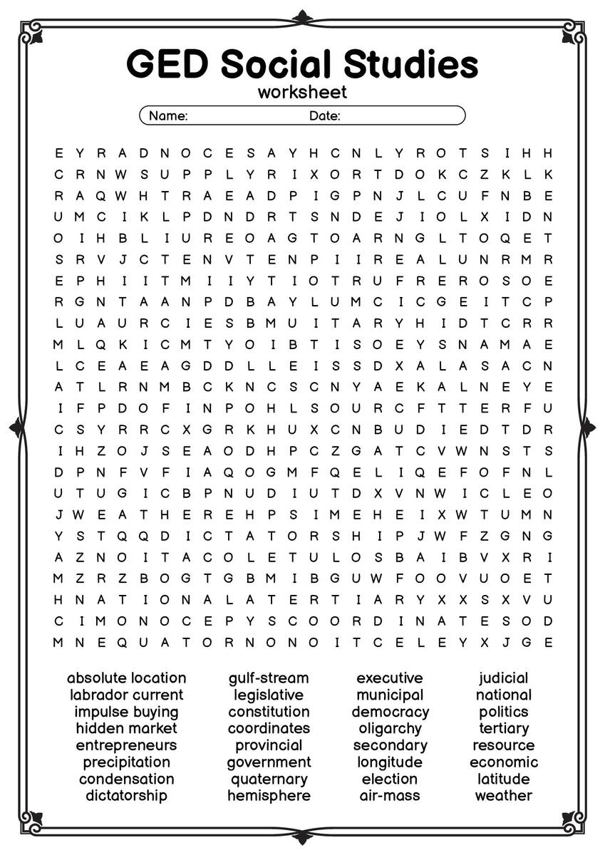 12 Printable GED Social Studies Worksheets Free PDF At Worksheeto 12 Printable GED Social Studies Worksheets Free PDF At Worksheeto
