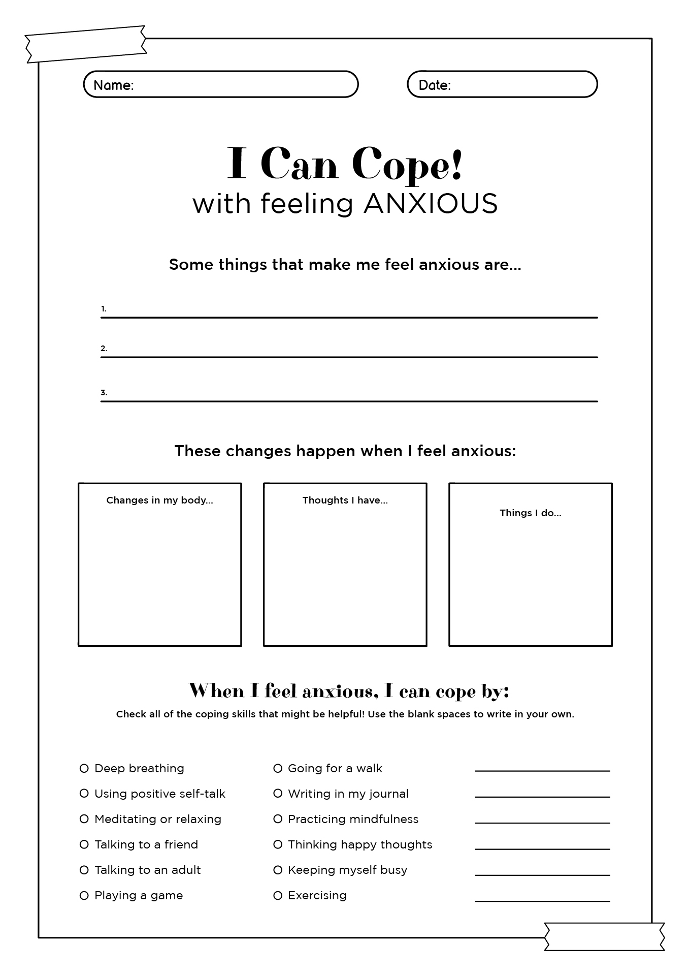 13 Coping Skills Worksheets Free PDF At Worksheeto