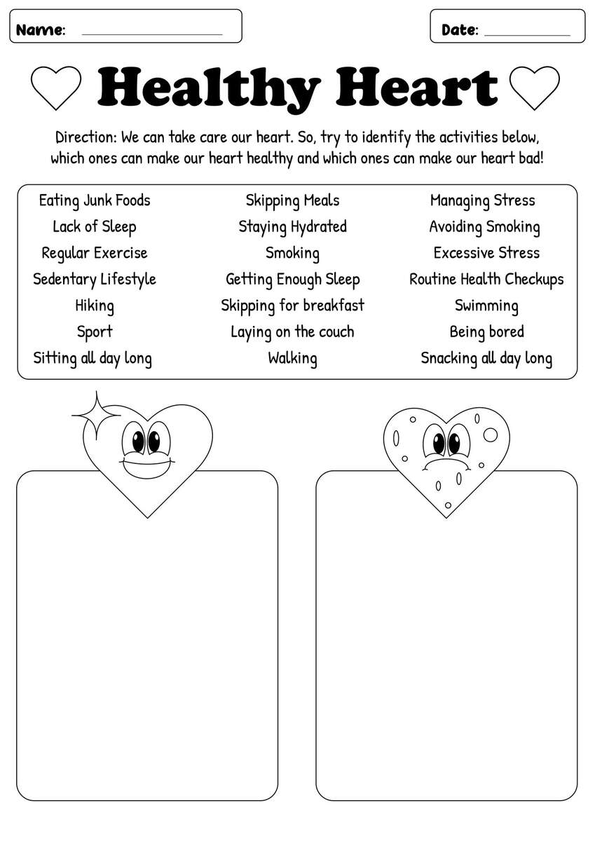 13 Heart Health Worksheets Free PDF At Worksheeto 13 Heart Health Worksheets Free PDF At Worksheeto