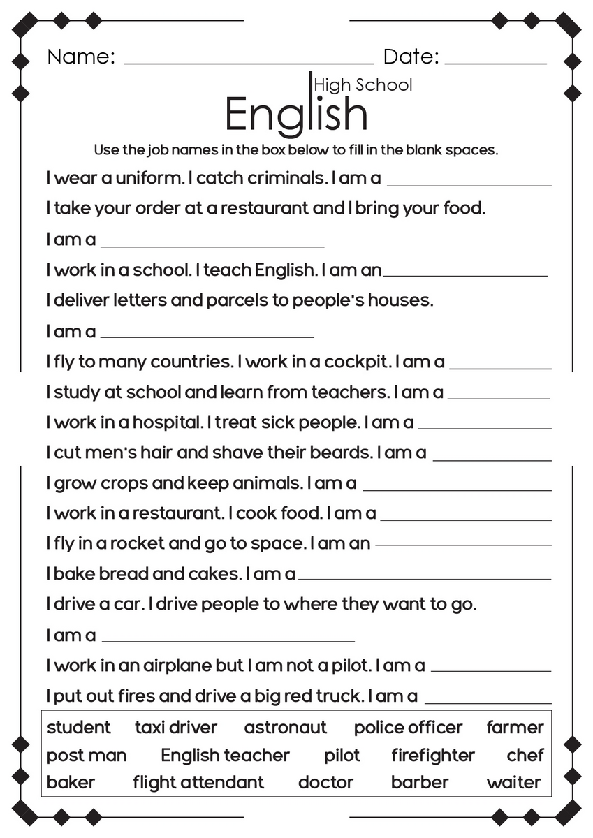 13 High School English Language Arts Worksheets Free PDF At Worksheeto 13 High School English Language Arts Worksheets Free PDF At Worksheeto