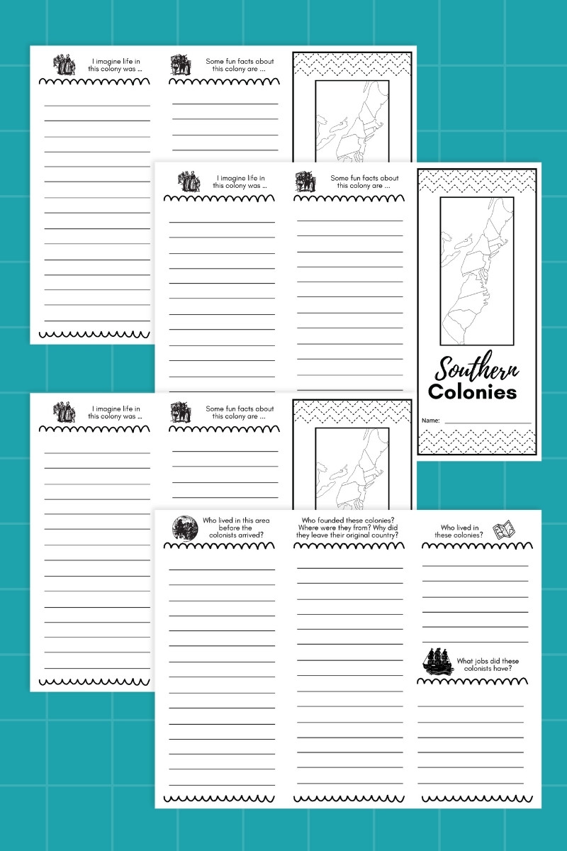 13 Original Colonies Map Bundle Free Printable Worksheets