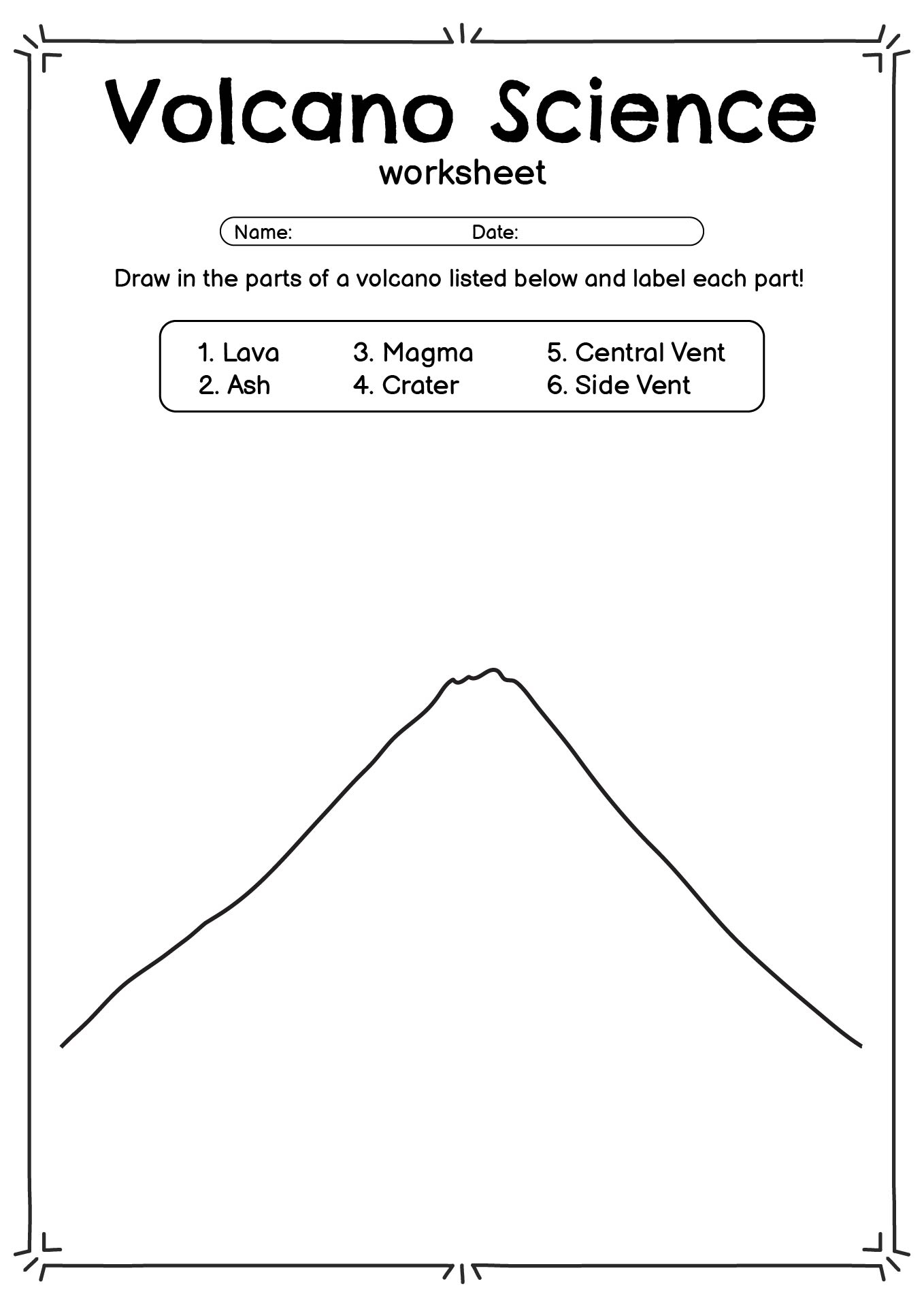 How To Make A Baking Soda Volcano With Free Observation Sheet