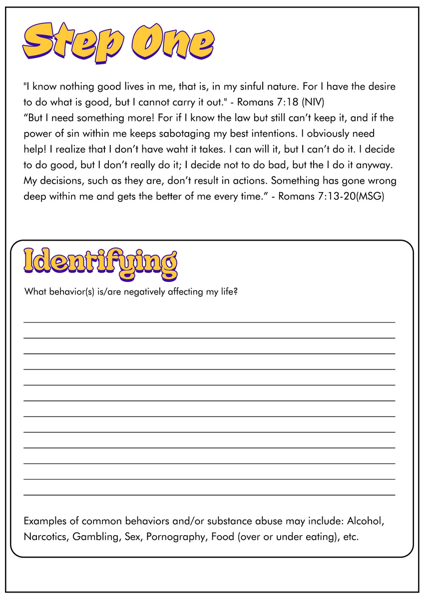 15 12 Step Recovery Worksheets Free PDF At Worksheeto 15 12 Step Recovery Worksheets Free PDF At Worksheeto