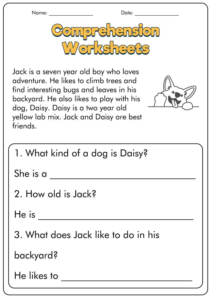 15 First Grade Reading Comprehension Worksheets Free PDF At Worksheeto Kindergarten Reading Comprehension Worksheets Superstar Worksheets