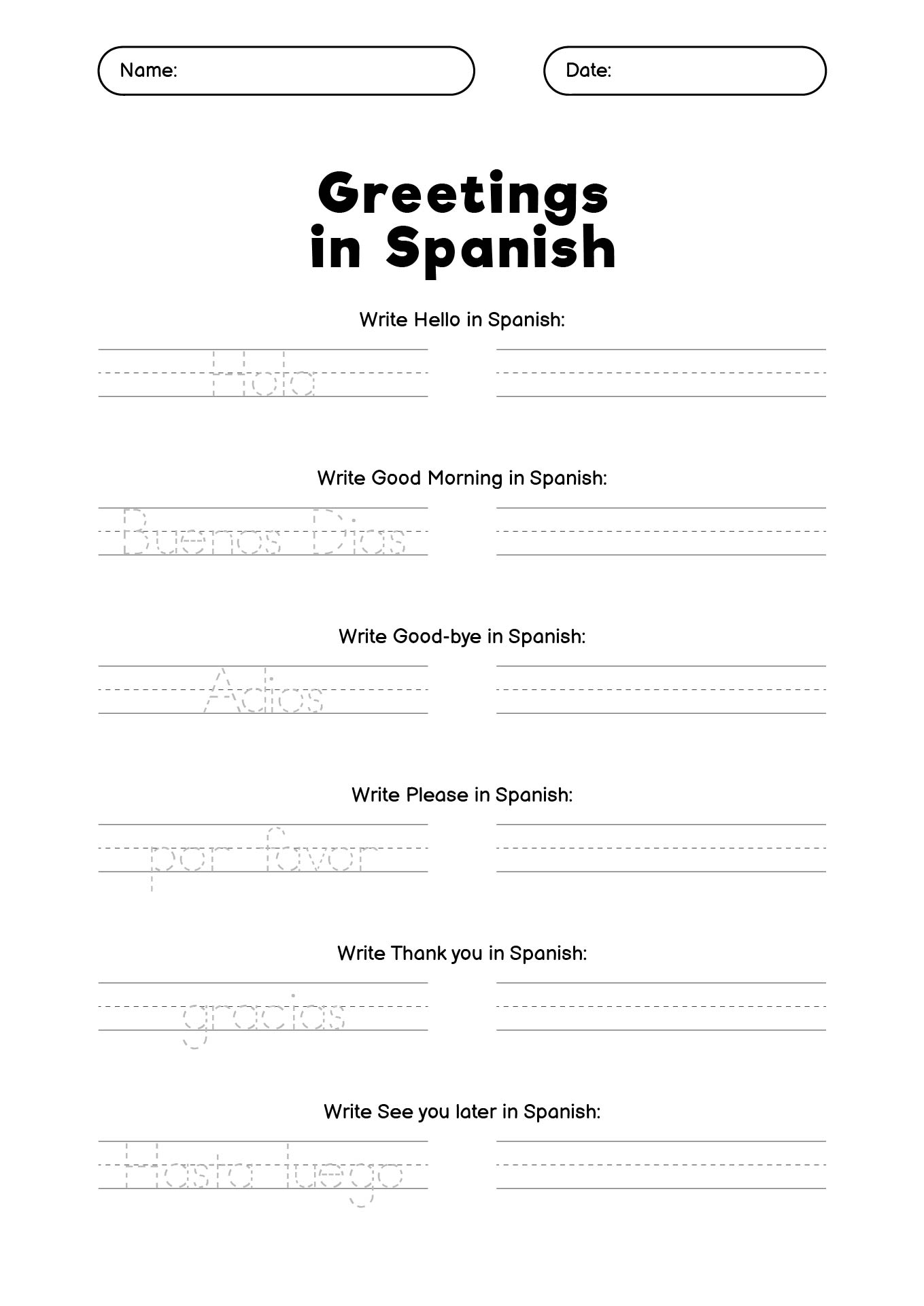 15 First Grade Spanish Worksheets Free PDF At Worksheeto 15 First Grade Spanish Worksheets Free PDF At Worksheeto
