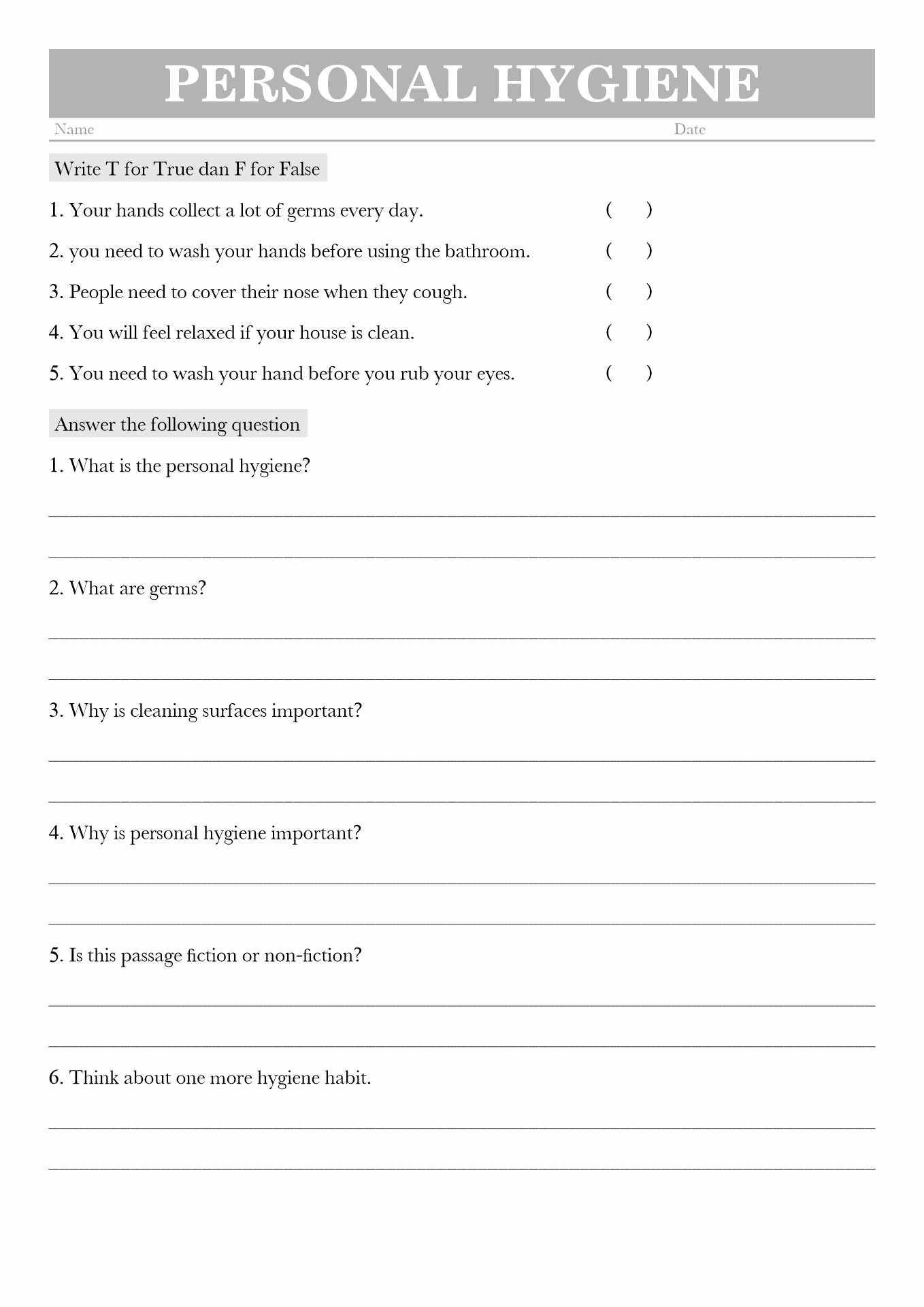 17 Personal Safety Worksheets Free PDF At Worksheeto