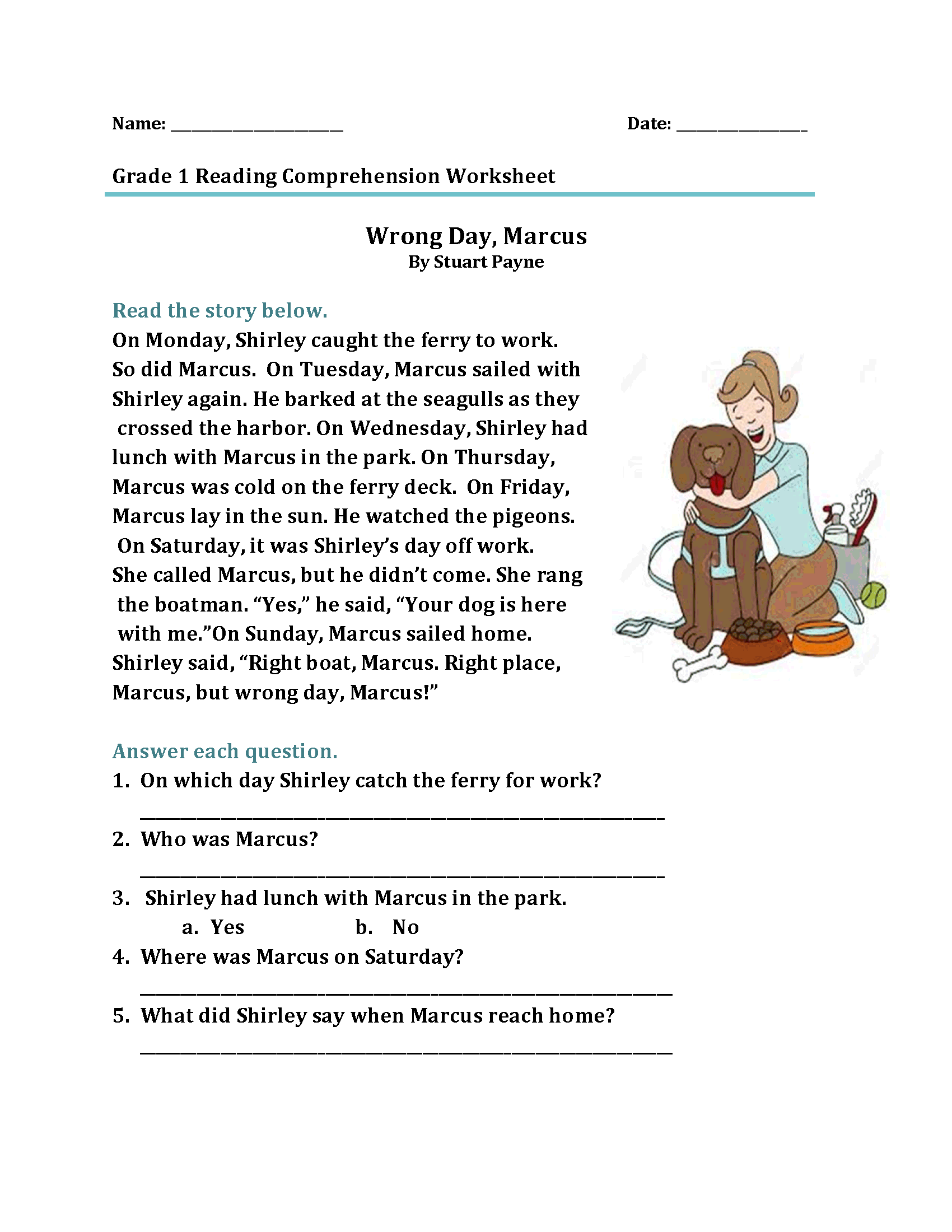 1st Grade Reading Worksheets Best Coloring Pages For Kids First Grade Reading Comprehension Passages Made By Teachers