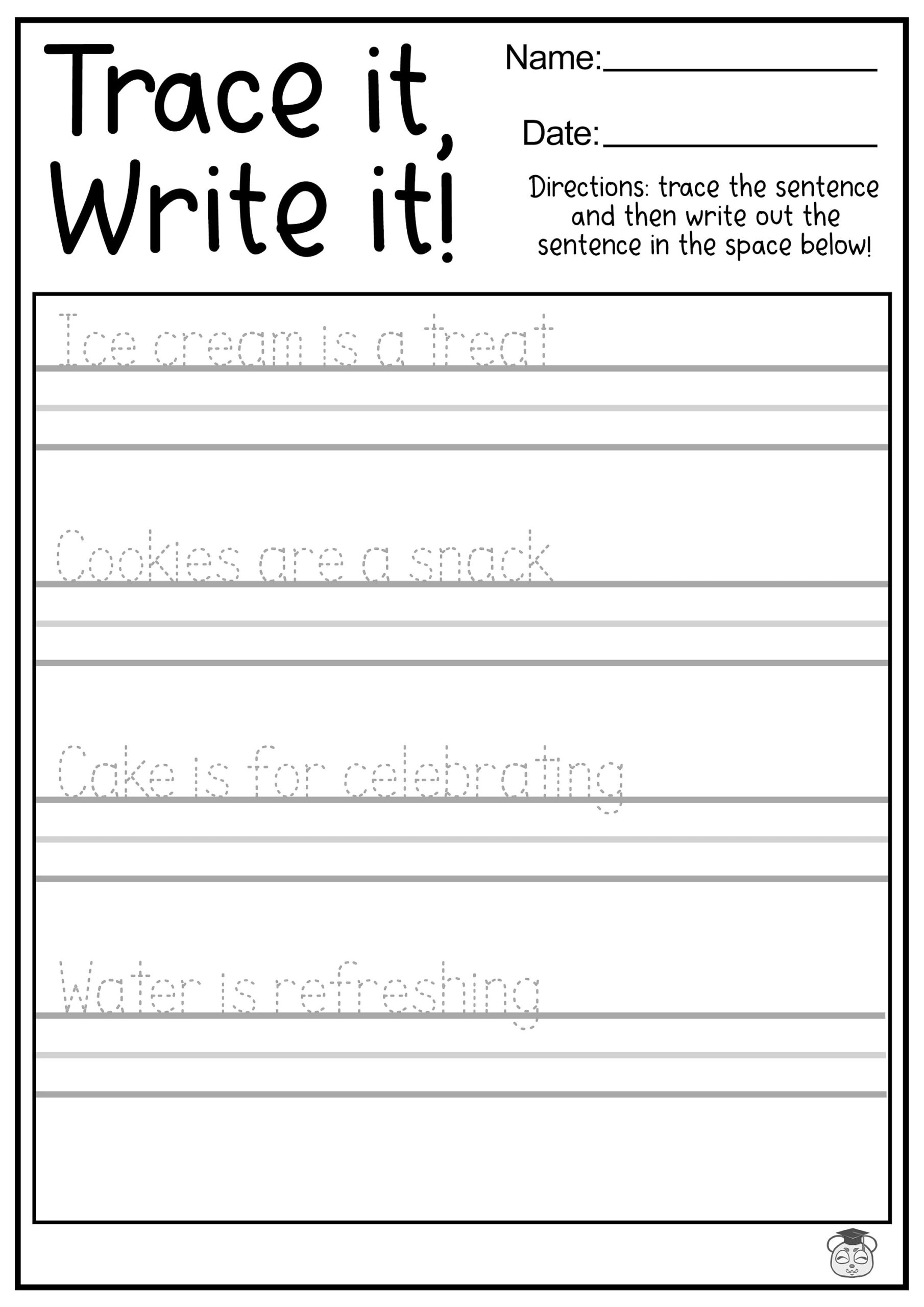 10 Printable Write The Sentence Worksheets 1st 3rd Grade ELA Worksheets Etsy Sweden