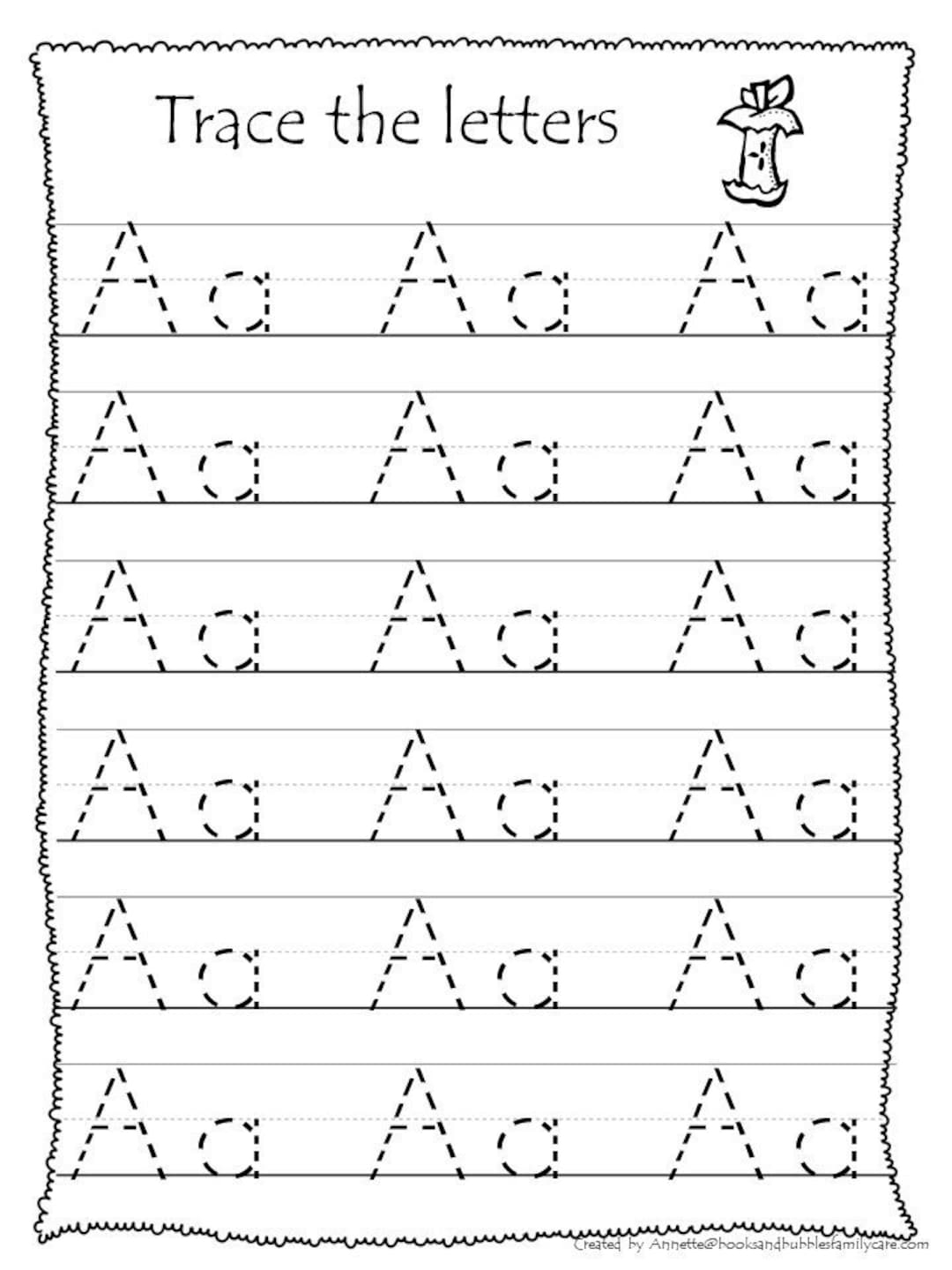 26 Printable Trace The Alphabet Worksheets Preschool Kdg Phonics Etsy