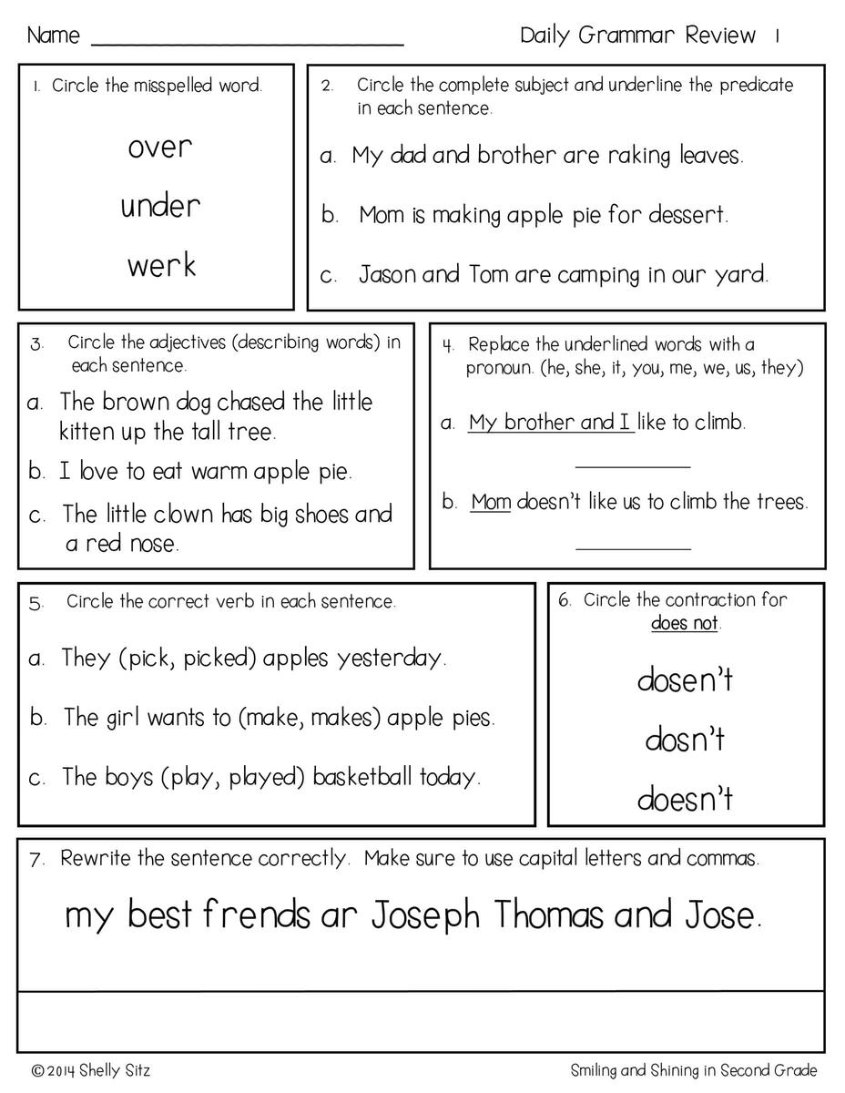 2nd Grade Morning Work Freebies And More Second Grade Teaching Blog Correct The Sentences Worksheets 10 Page Printable For 1st And 2nd Grade ELA Students ELA Worksheets Sentence Writing ELA Teacher Print Etsy
