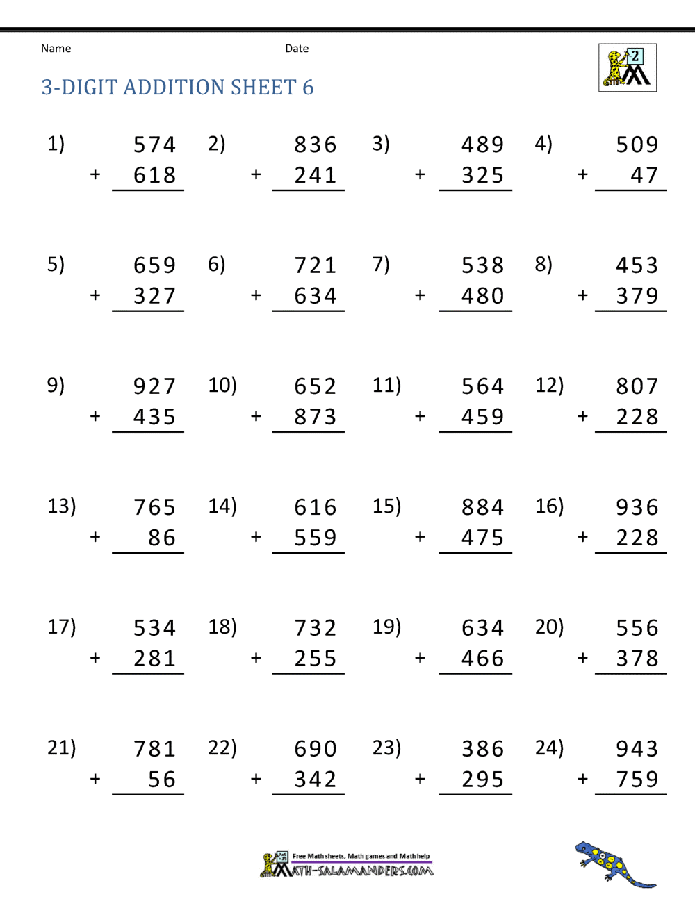 WINTER 3 Digit Addition And Subtraction With Without Regrouping Worksheets Made By Teachers