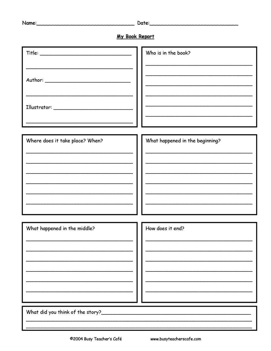 30 Book Report Templates Reading Worksheets 30 Book Report Templates Reading Worksheets