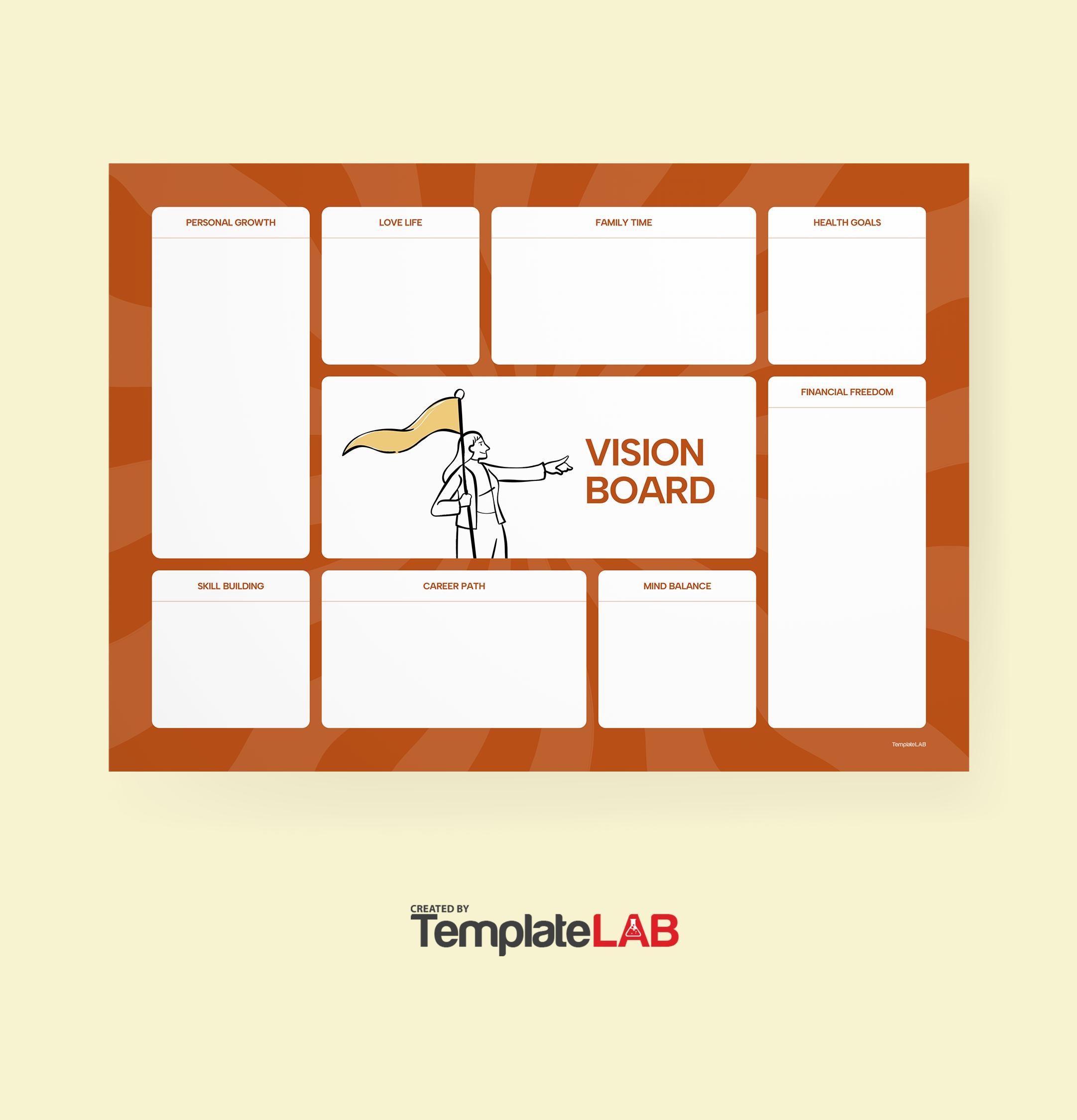 38 Printable Vision Board Templates 100 Free