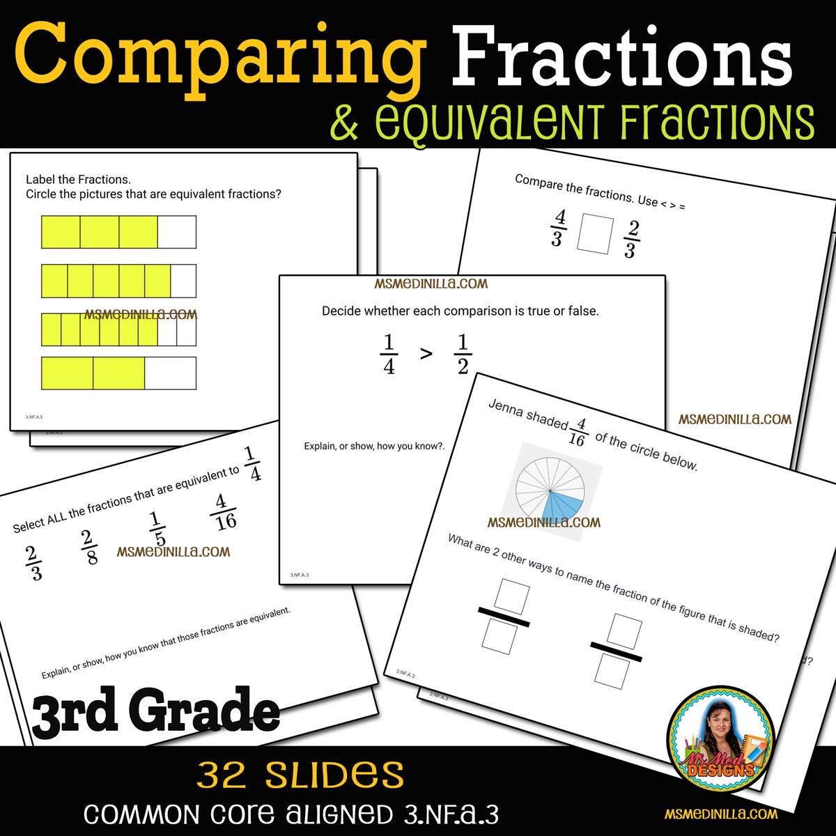 3rd Grade Comparing Fractions Review Worksheets 32 Google Slides 3 NF A 2 Made By Teachers 3rd Grade Comparing Fractions Review Worksheets 32 Google Slides 3 NF A 2 Made By Teachers