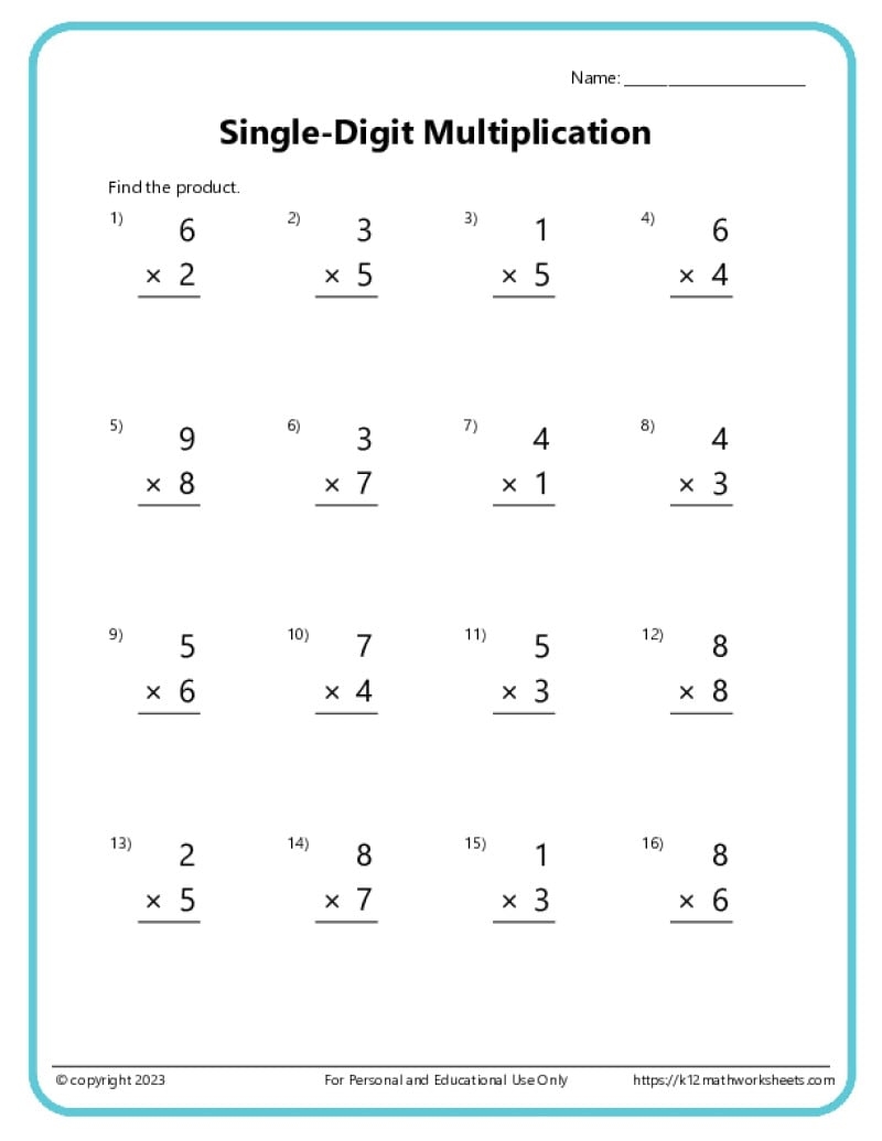 3rd Grade Multiplication Worksheets K12 Math Worksheets 3rd Grade Multiplication Worksheets K12 Math Worksheets