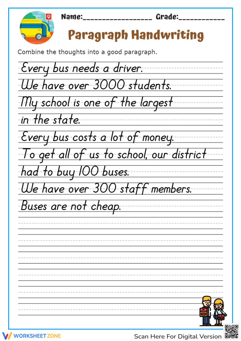 3rd Grade Paragraph Worksheets