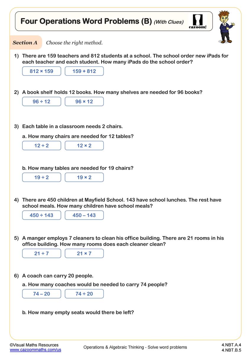 4 NBT B 5 Worksheets Printable 4th Grade Math Worksheets Cazoom Math 4 NBT B 5 Worksheets Printable 4th Grade Math Worksheets Cazoom Math
