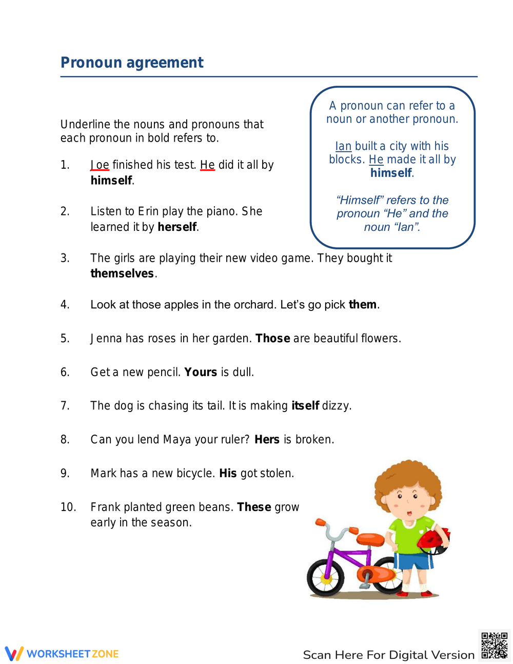 4th Grade Pronoun Antecedent Agreement Worksheets 4th Grade Pronoun Antecedent Agreement Worksheets