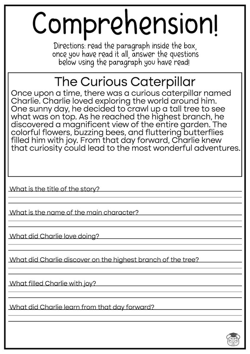 5 Printable Reading Comprehension English Worksheets Ages 4 7 KG1 To Grade 2 Etsy Norway 16 Comprehension Reading English Worksheets Free PDF At Worksheets Library