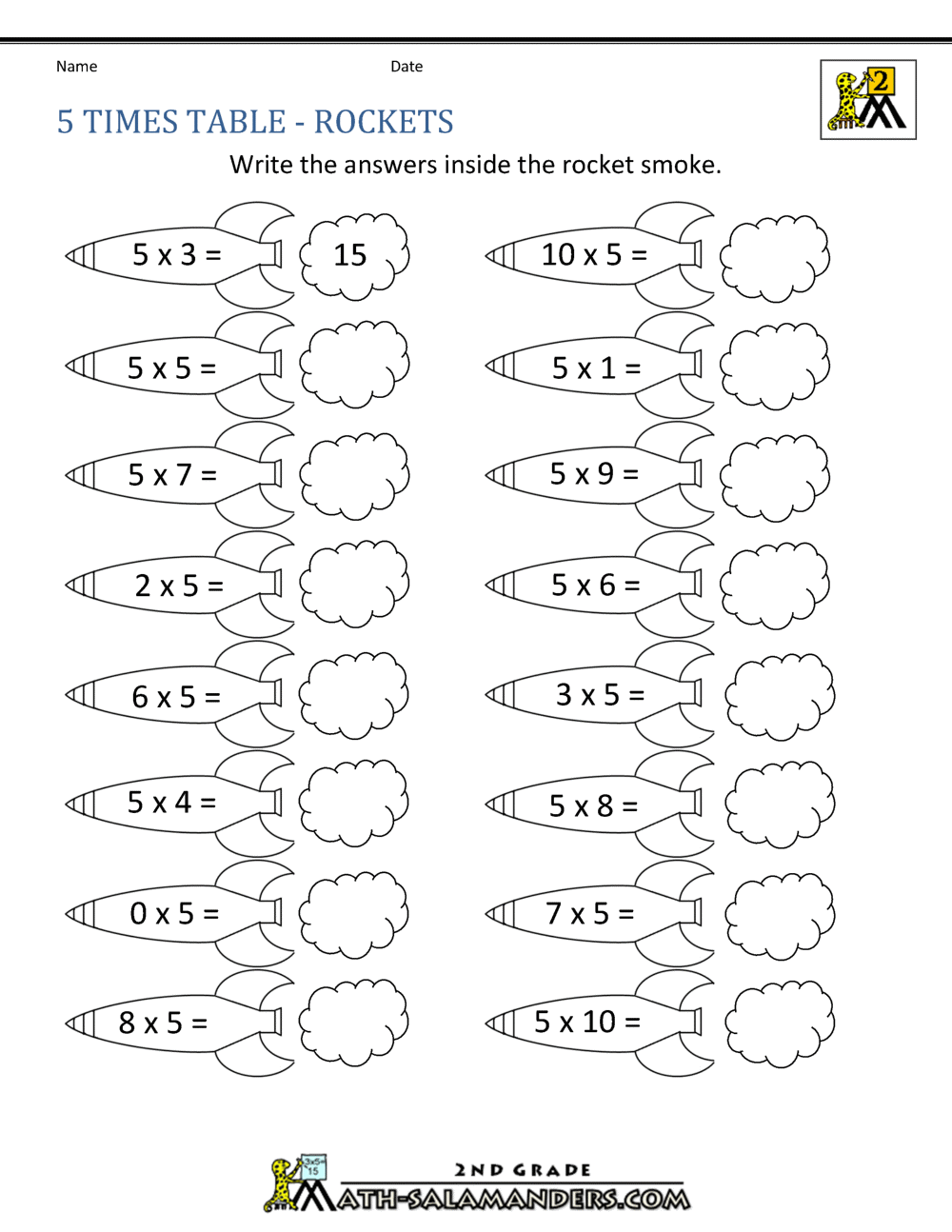 5 Times Table 5 Times Table