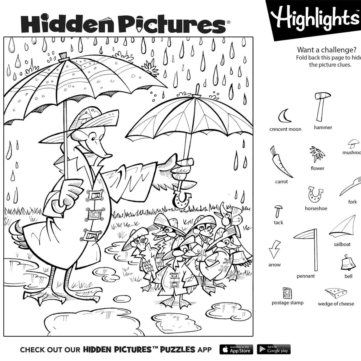 Highlights Hidden Pictures Printable Worksheets Library