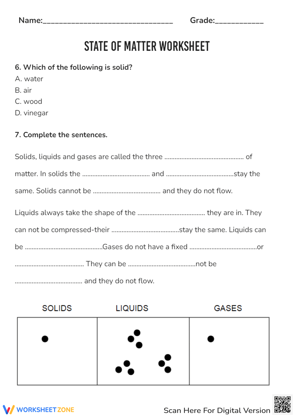 6th Grade Science Multiple Choices Worksheets Printable 6th Grade Science Multiple Choices Worksheets Printable