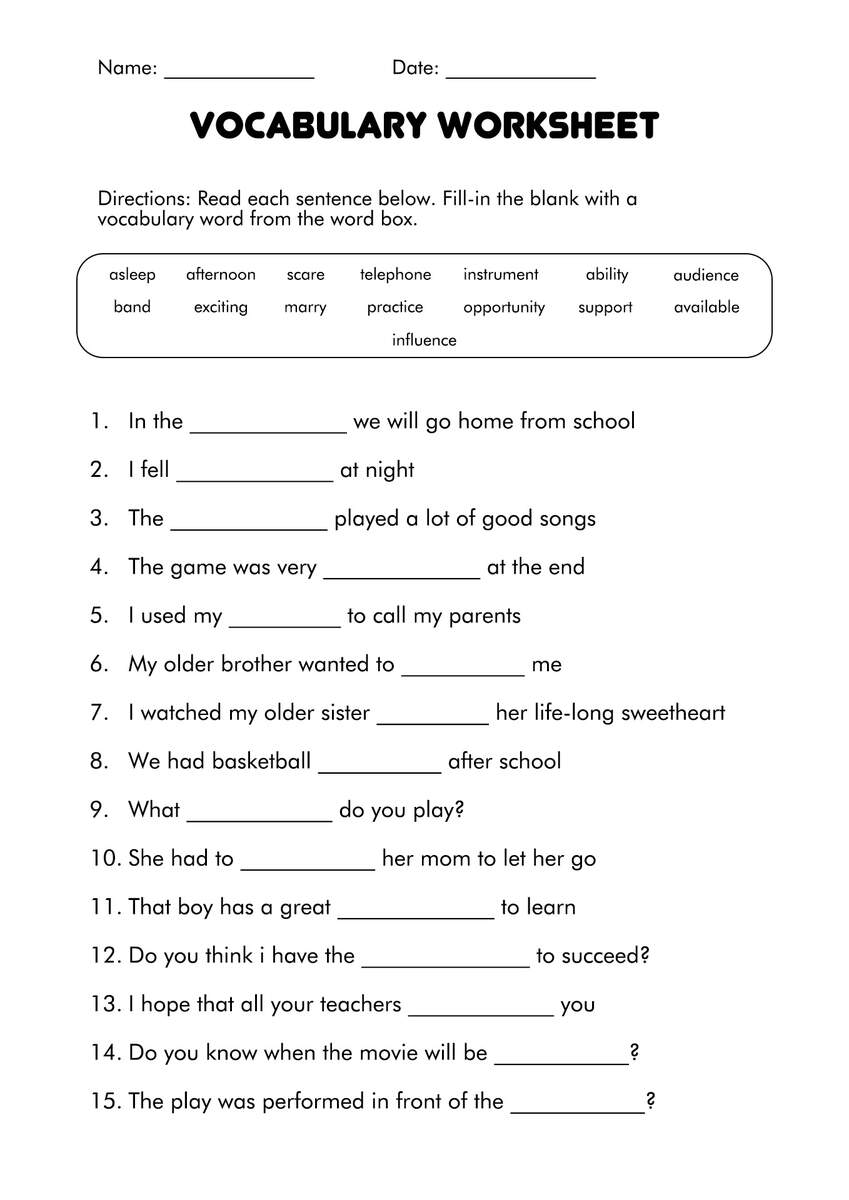 6th Grade Worksheets 6th Grade Worksheets