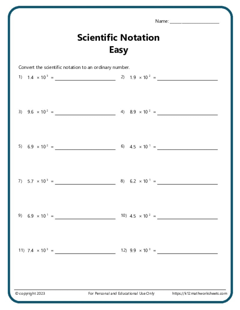 Eighth Grade Equations Worksheet