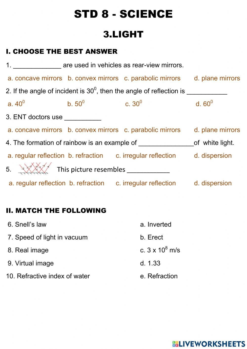 8th Science Online Activity For Grade 8 Worksheets Library