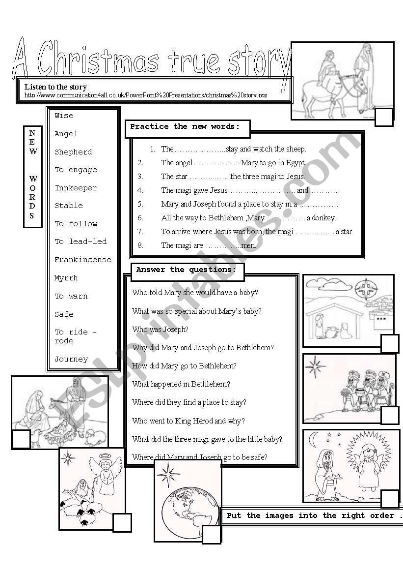 A Christmas True Story ESL Worksheet By Donapeter