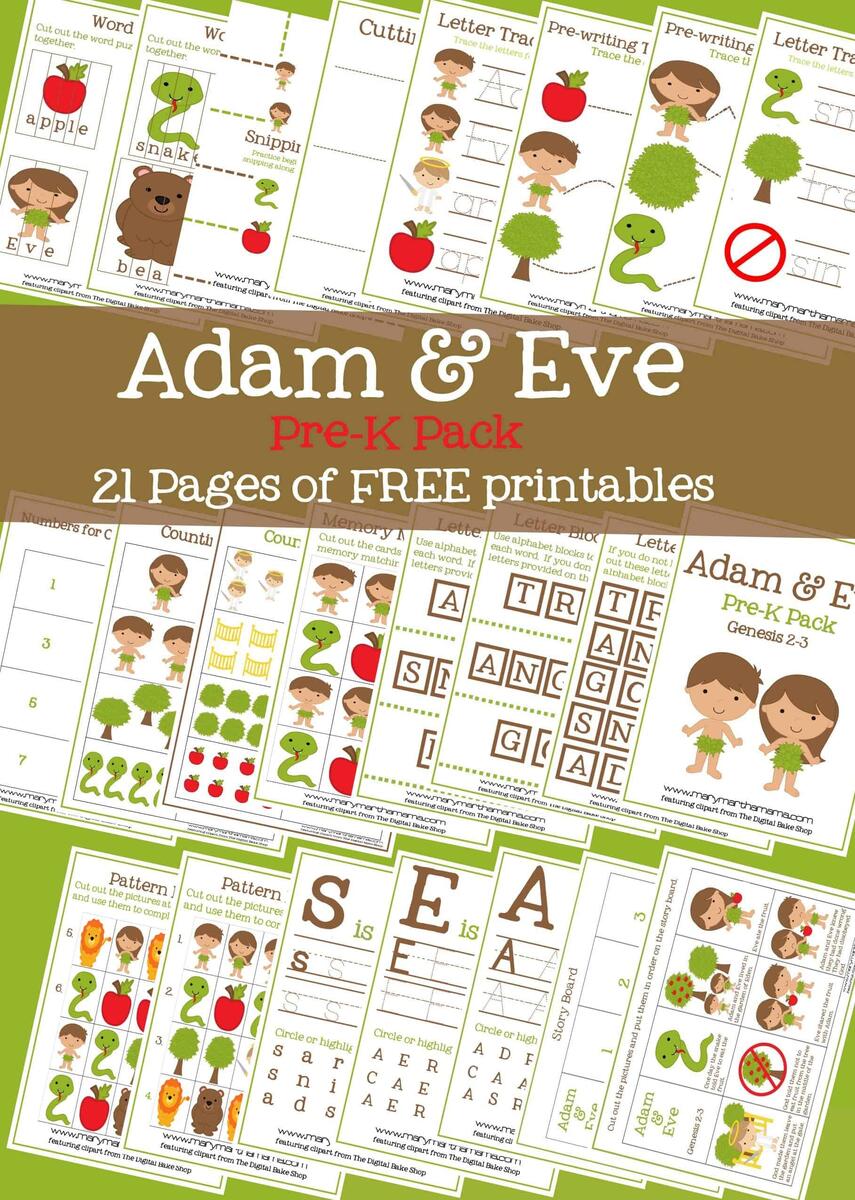 Adam And Eve Story For Kids Free Printable Activities Mary Martha Mama Adam And Eve Story For Kids Free Printable Activities Mary Martha Mama