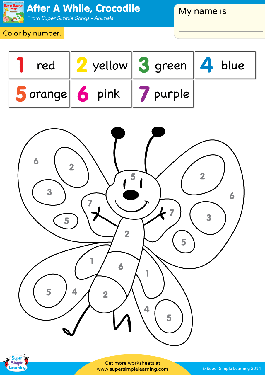 After A While Crocodile Worksheet Color By Number Super Simple After A While Crocodile Worksheet Color By Number Super Simple