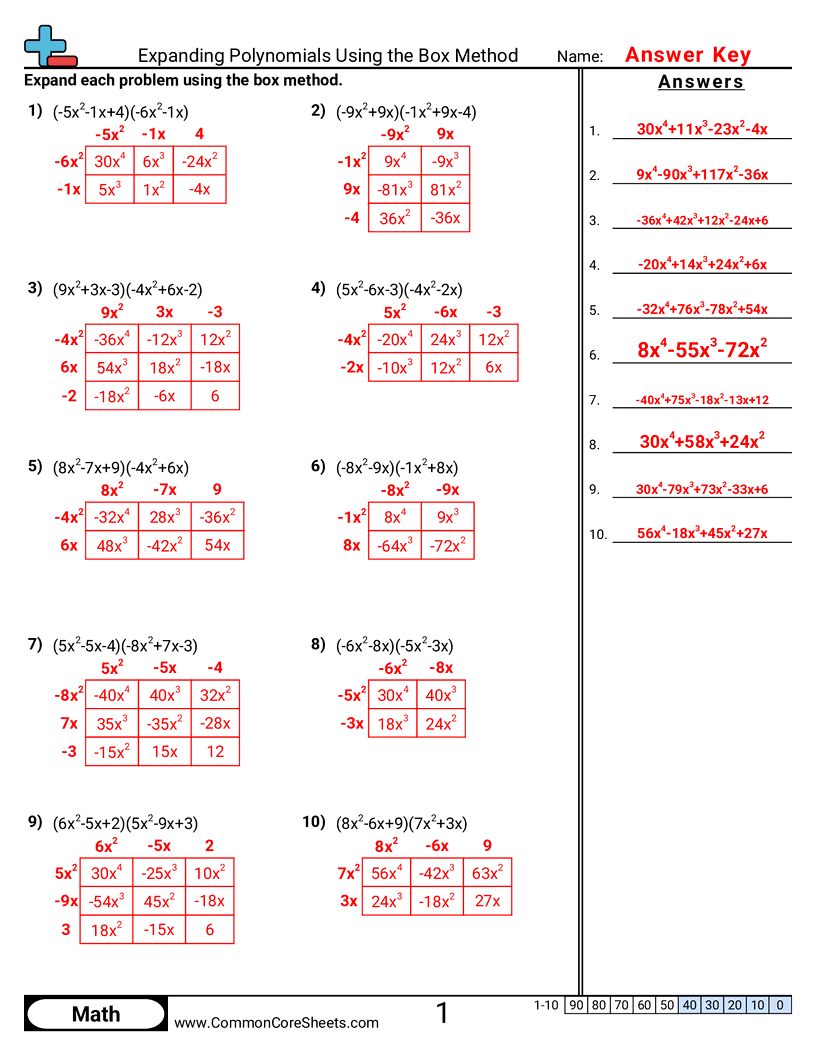 Algebra Worksheets Factors And Zeros Worksheets Algebra 2 Polynomial Functions Worksheets Made By Teachers