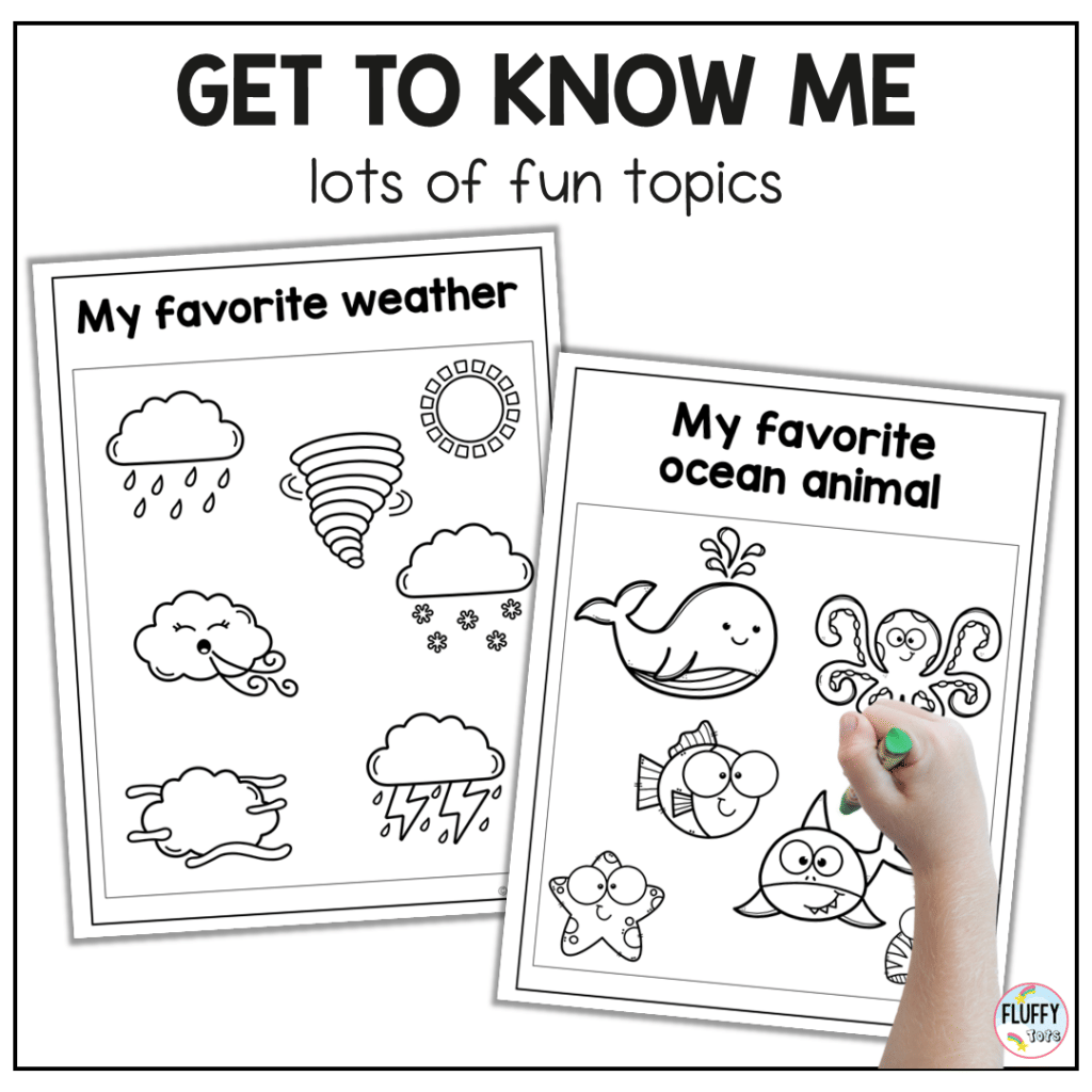 All About Me Worksheet For Back To School Printables FluffyTots