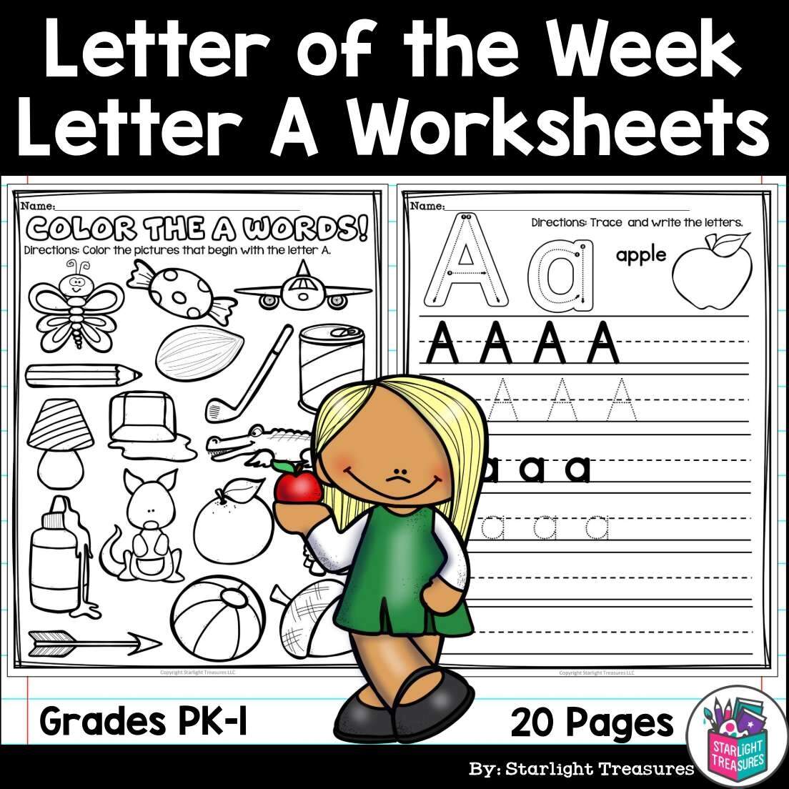 Alphabet Letter Of The Week Worksheets For Early Readers Letter A Made By Teachers Alphabet Letter Of The Week Worksheets For Early Readers Letter A Made By Teachers