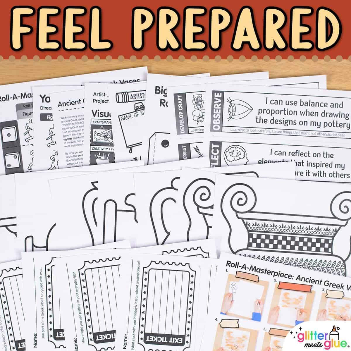 Ancient Greece Art Game Roll A Greek Vase Project Template