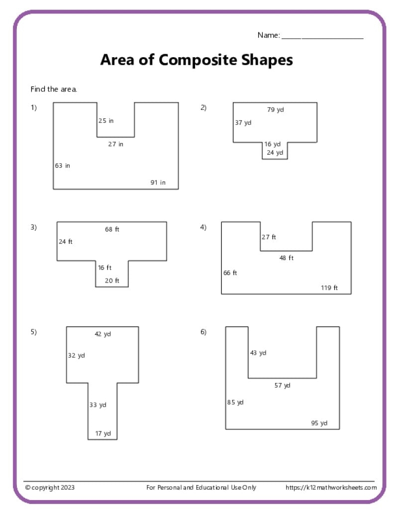 Area And Perimeter Of Composite Shapes K12 Math Worksheets Area And Perimeter Of Regular Polygons Quadrilaterals And Polygons Worksheets Made By Teachers
