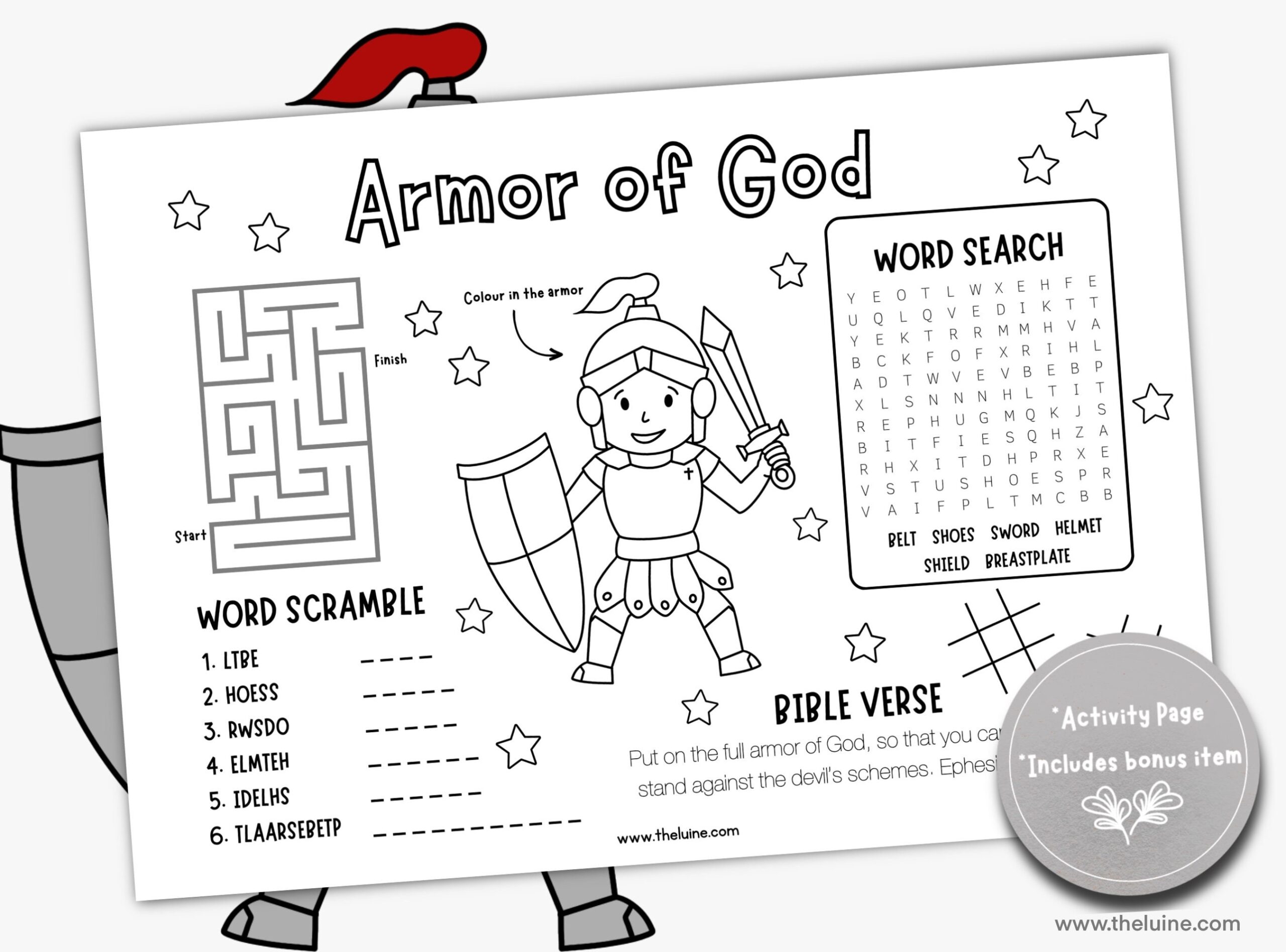 Armor Of God Activity Sheet Kids Bible Verse Coloring Printable Etsy Armor Of God Activity Sheet Kids Bible Verse Coloring Printable Etsy