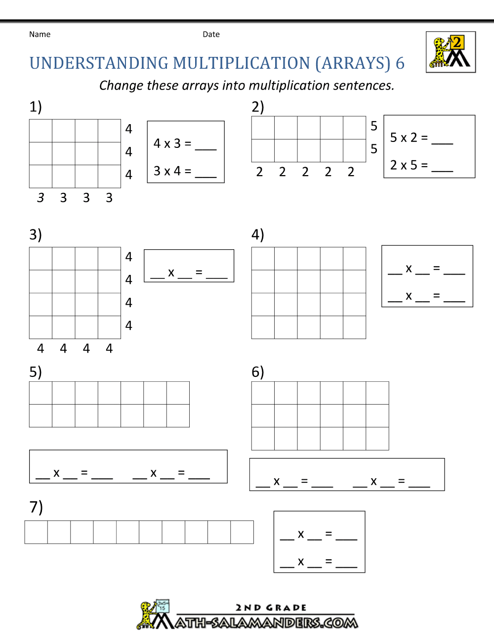 Beginning Multiplication Worksheets Beginning Multiplication Worksheets