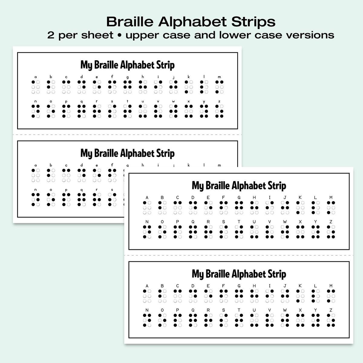 Braille Alphabet And Word Work Includes Editable Worksheets By You Create