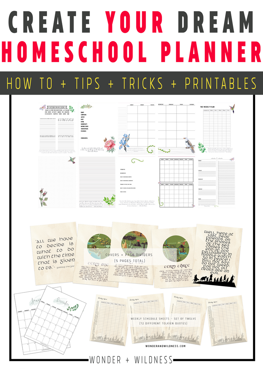 Build Your Own Homeschool Planner WONDER WILDNESS Build Your Own Homeschool Planner WONDER WILDNESS