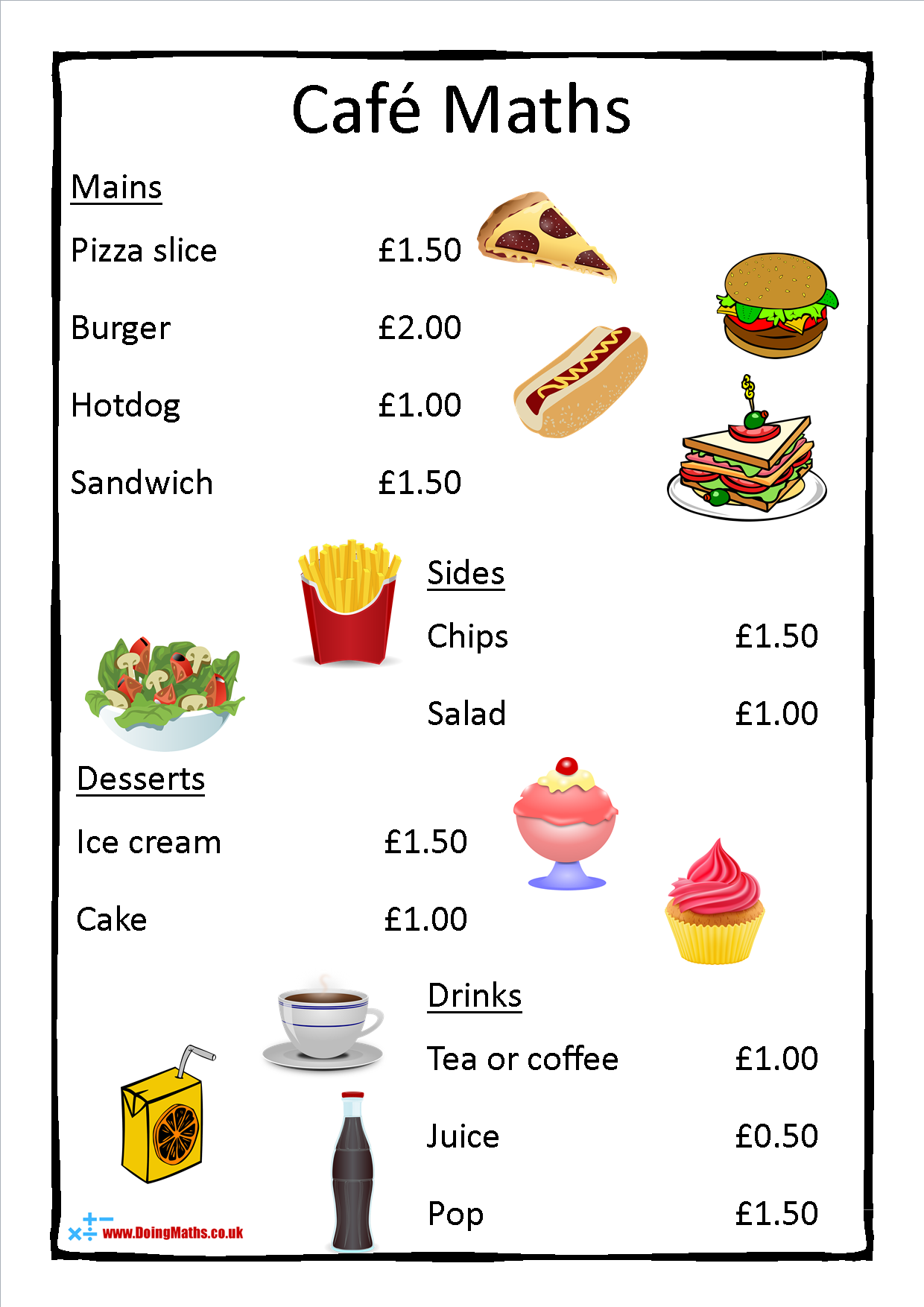 Cafe Menu Maths Primary Mathematics Money Arithmetic And Decimals Free Sample Teaching Resources Cafe Menu Maths Primary Mathematics Money Arithmetic And Decimals Free Sample Teaching Resources