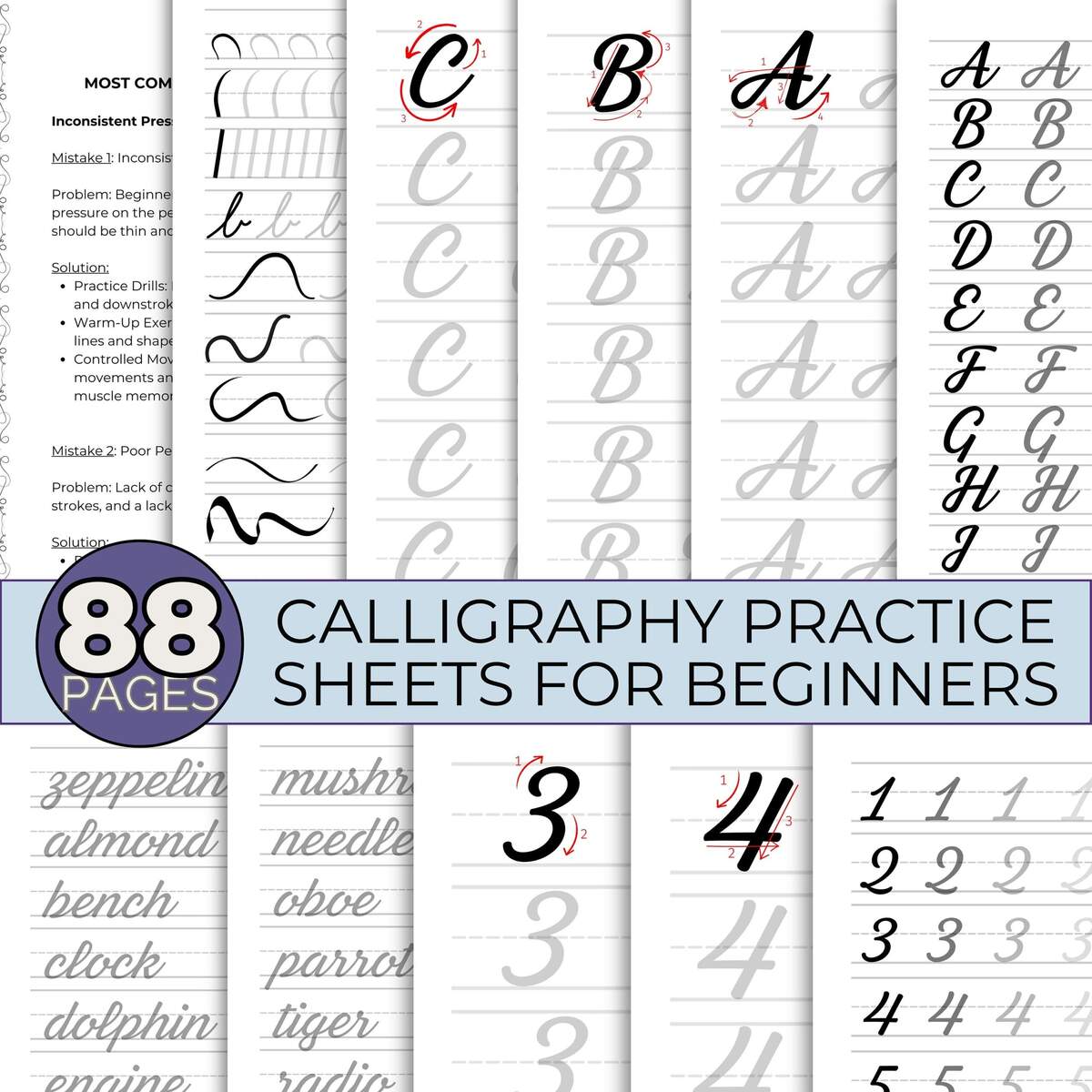 Calligraphy Writing 2024 Practice Worksheets Calligraphy Writing 2024 Practice Worksheets