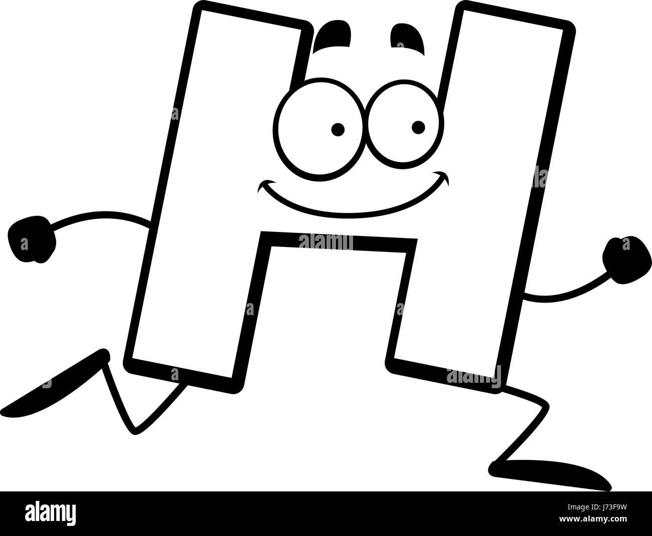 Cartoon Letter H Stock Vector Images Alamy Letter H Coloring Pages For Kids The Printable Coloring Pages